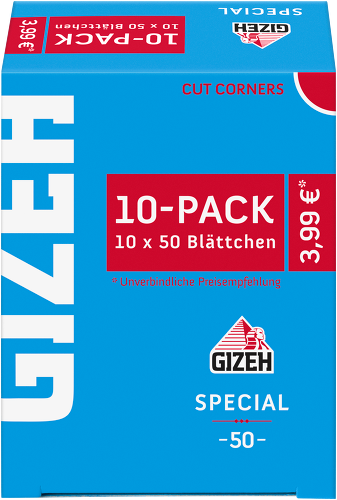 10x10er Pack Zigarettenpapier GIZEH Special