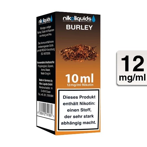 E-Liquid NIKOLIQUIDS Burley 12 mg