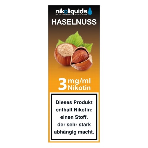 E-Liquid NIKOLIQUIDS Haselnuss 3 mg