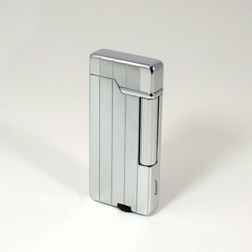 Gasfeuerzeug Metall Feuerzeug Lighter aus der Modell Serie Chrom Silber 