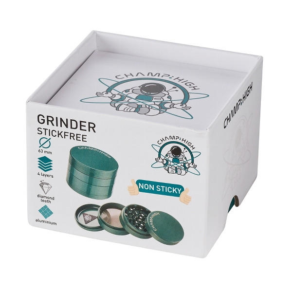 Grinder CHAMP HIGH grün non sticky 4-fach Ø 6,3cm