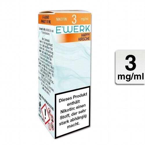 E-Liquid E'WERK Happy 3 mg (Kirsche)