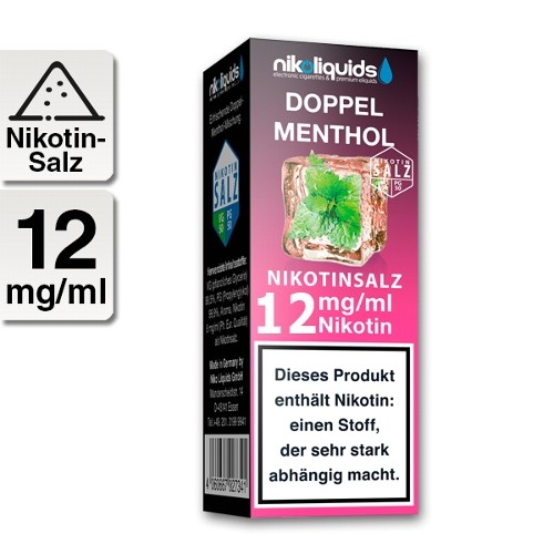E-Liquid Nikotinsalz NIKOLIQUIDS Doppel Menthol 12 mg/ml
