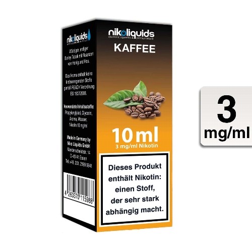 E-Liquid Nikoliquids Kaffee 3 mg/ml Flasche 10 ml