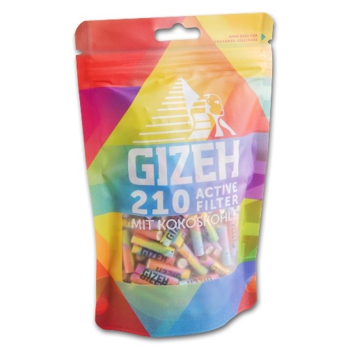 1x210 GIZEH Activ Filter Rainbow 6mm