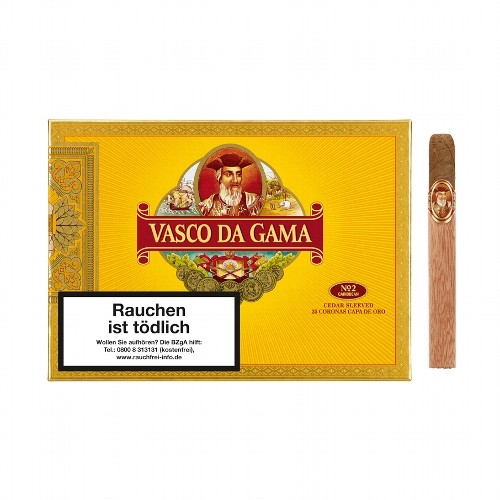KISTE Vasco da Gama No.2 Caribbean Capa de Oro Corona 25 Zigarren
