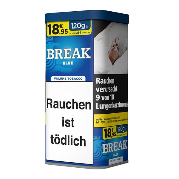 Zigarettentabak Break Blue Volumen 120 Gramm