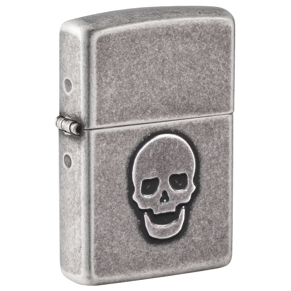 ZIPPO antik silber Stamped Skull Design 60007527