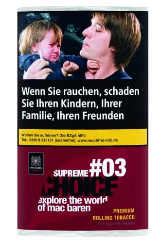 Zigarettentabak Mac Baren Choice Supreme No.3 30 Gramm