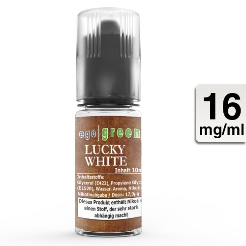 E-Liquid EGO GREEN Lucky White Tobacco 16 mg