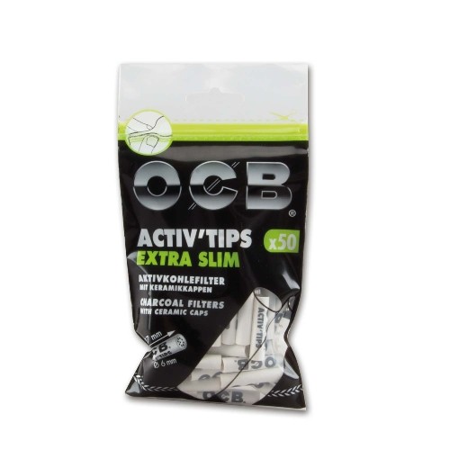 Zigarettenfilter OCB aktiv'tips Extra slim 6mm 50 Filter