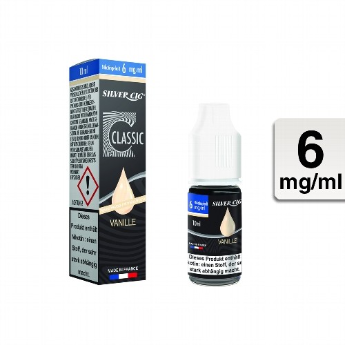 E-Liquid SilverCig Vanille 6 mg/ml Flasche 10 ml