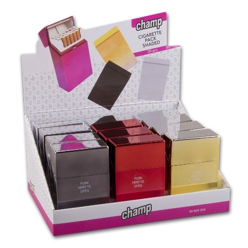 Zigarettenbox  30er Kunststoff Fashion Color  Champ