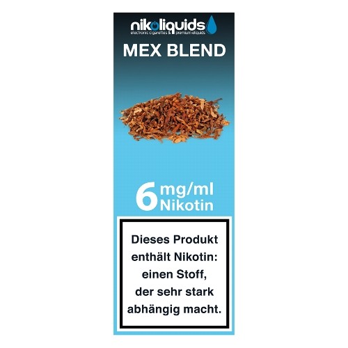 E-Liquid NIKOLIQUIDS Mex Blend 6 mg