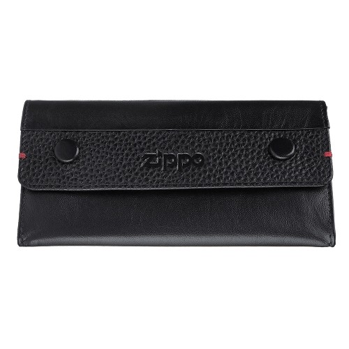 Feinschnitt-Tasche ZIPPO Nappa Leder schwarz 15 x 8 x 2,5 cm 2006060