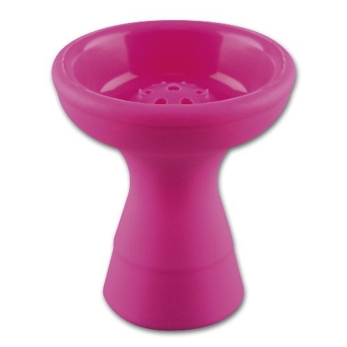 Ersatzkopf für Wasserpfeifen aus Silikon in pink mit 7 Löchern