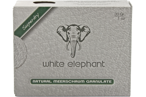 10 Schachteln à 30 Gramm Pfeifenfilter White Elephant Natural Meerschaum Granulate