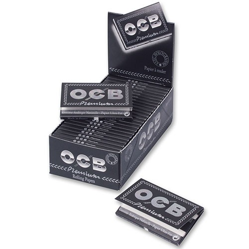 DISPLAY 25 Heftchen à 100 Blättchen Zigarettenpapier OCB Schwarz Premium Short