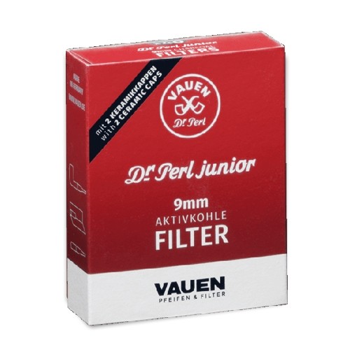 10 Schachteln à 40 Filter Pfeifenfilter Dr. Perl Junior Jubox Aktivkohle 9 mm