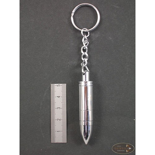 Zigarrenrundschneider Patronenform aus Chrom poliert in silber glänzend 8 mm Durchmesser