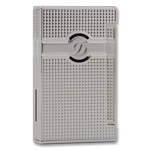 Feuerzeug Dupont L2 Torch aus Metall mit Palladium in silber gemustert