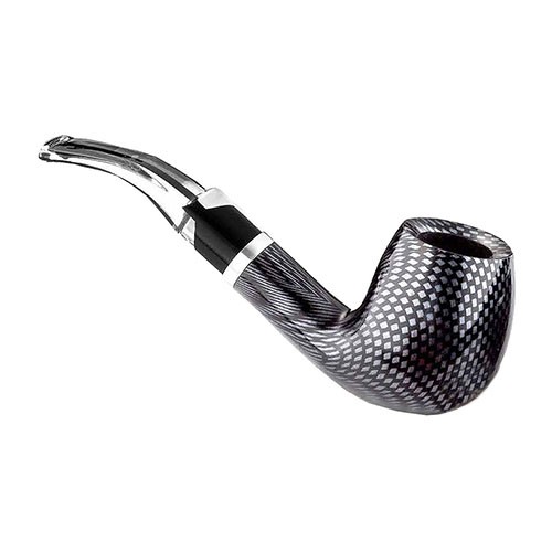 Pfeife Passatore Carbone Nero aus Bruyèreholz Carbonoptik Acryl in schwarz