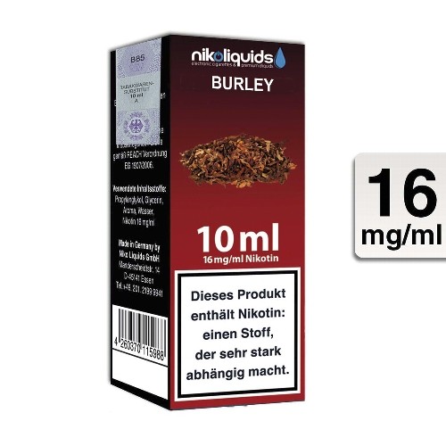 E-Liquid NIKOLIQUIDS Burley 16 mg