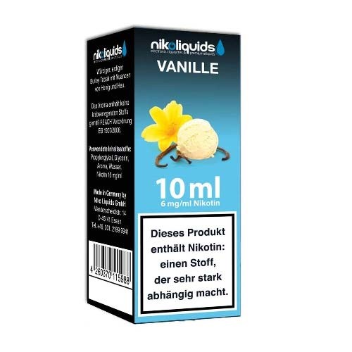 E-Liquid Nikoliquids Vanille mit 6 mg Nikotin