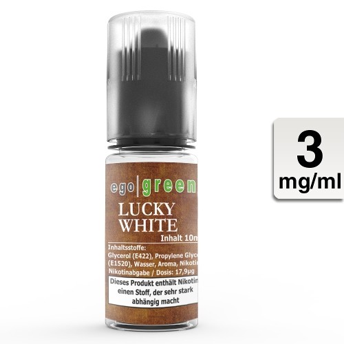 E-Liquid EGO GREEN Lucky White Tobacco 3 mg
