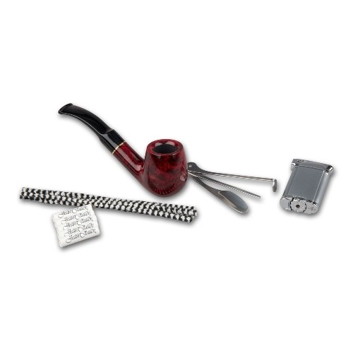 Pfeifen-Starterset Jean Claude Premium Bent für Neueinsteiger 5-teilig