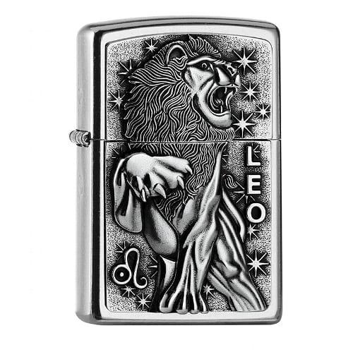 ZIPPO Street chrom Leo Emblem Tierkreiszeichen 2006497