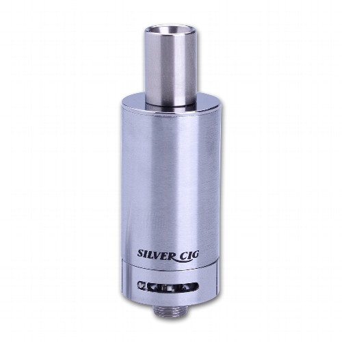 Clearomizer SilverCig E-Still E-One TC BDC 2 ml 0,2 Ohm aus Edelstahl Glas in silber
