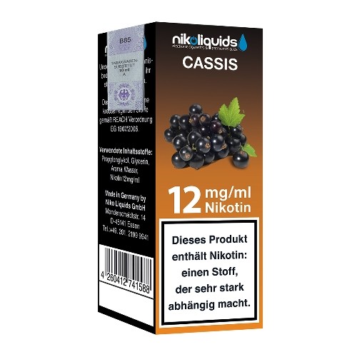E-Liquid NIKOLIQUIDS Cassis 12 mg