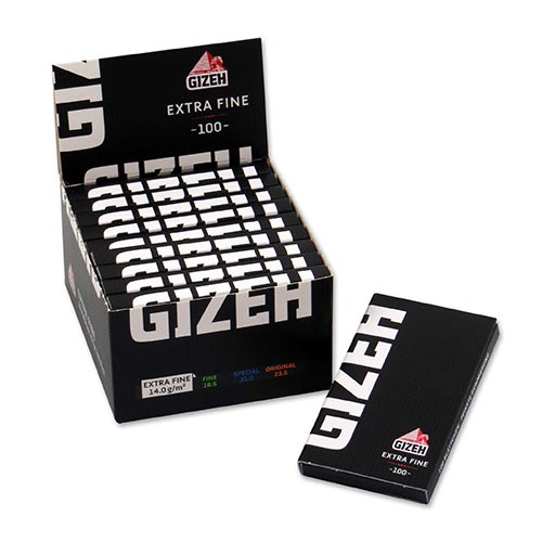 DISPLAY 20 Heftchen à 100 Blättchen Zigarettenpapier Gizeh (Extra Fine) Magnet