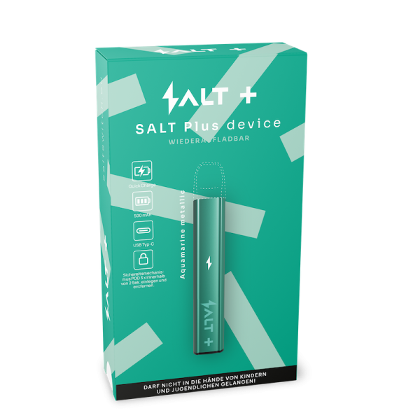 E-Zigarette SALT PLUS-GERÄT 100.000 PUFFS (Aquamarin)