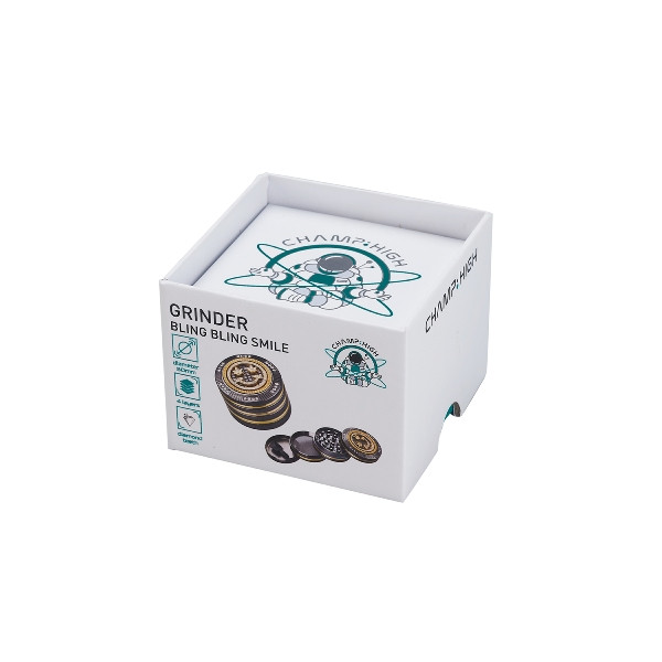 Grinder CHAMP HIGH Bling Bling Smiley 4-tlg Ø 50 mm
