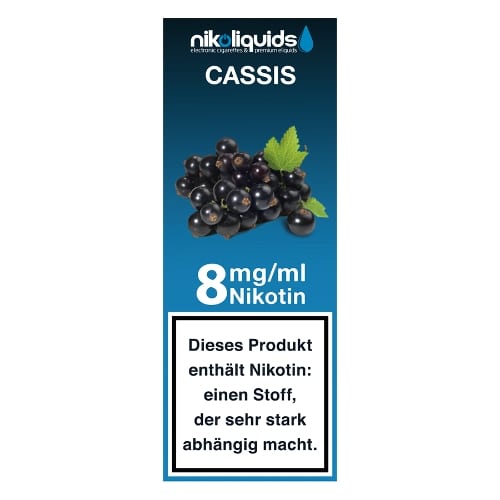 E-Liquid NIKOLIQUIDS Cassis 8 mg