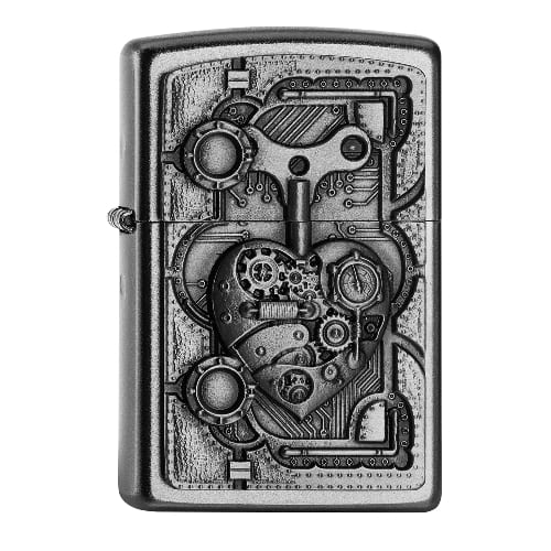 ZIPPO satiniert Emblem Steampunk Heart 2004207