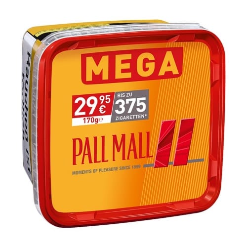 Pall Mall Zigarettentabak Allround Red Volumen Mega-Box 170 Gramm