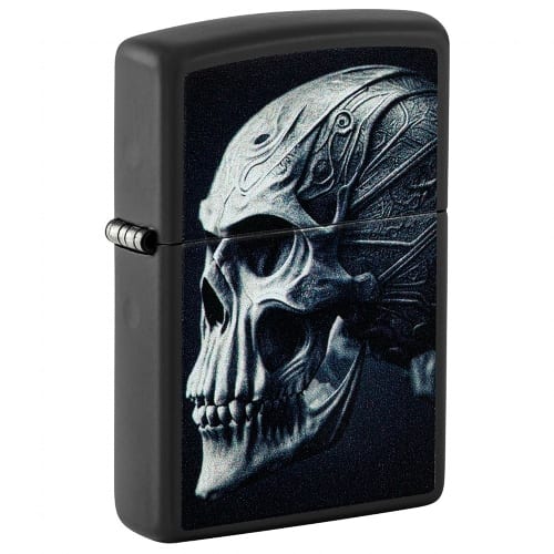 ZIPPO schwarz matt Cyberpunk Skull 60006893