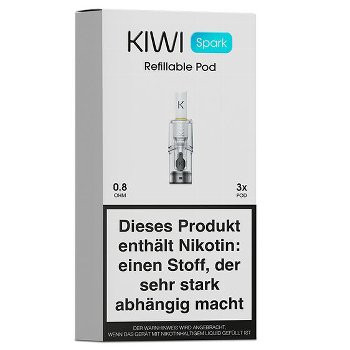 KIWI Spark Ersatzpods 0,8 Ohm – 3 Stück Leerpods