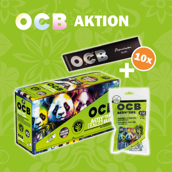 AKTION OCB Activ'Tips Extra Slim Bamboo 6mm Limited Edition 10x50 Stück ( 500 Filter )
