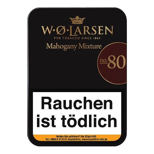 Pfeifentabak W.Ø. Larsen No. 80 Mahogany Mixture 100 Gramm