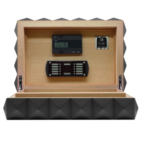 Humidor COLIBRI Quasar schwarz H11.4 x B30.5 x T23cm