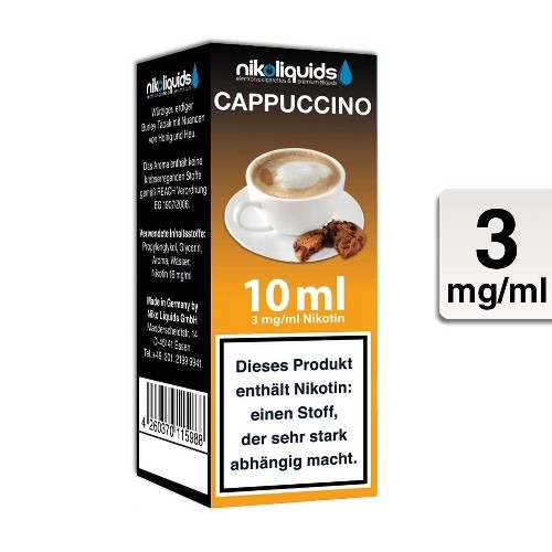 E-Liquid Nikoliquids Cappucino 3 mg/ml Flasche 10 ml