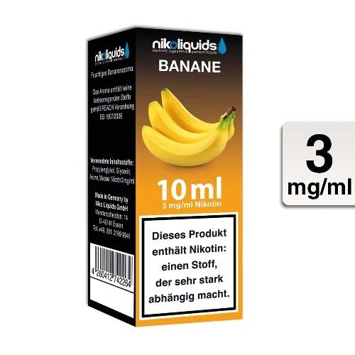 E-Liquid Nikoliquids Banane 3 mg/ml Flasche 10 ml