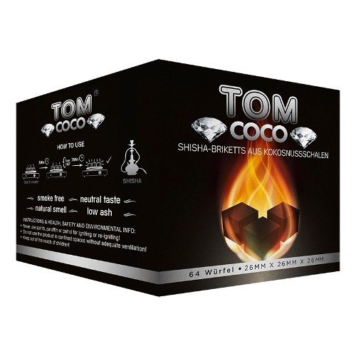 Wasserpfeifenkohle Kokosnuss TOM COCO Diamond 1 kg