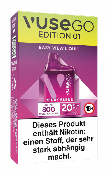 Einweg eZigarette Vuse Go 800 – Box Berry Blend 20mg