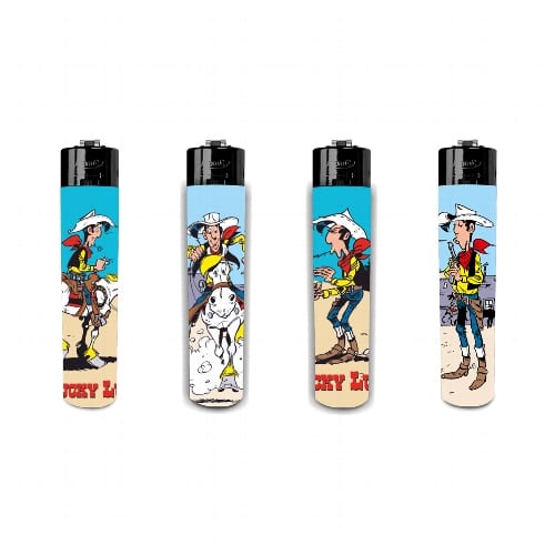 24 Feuerzeuge Stein ATOMIC Lucky Luke