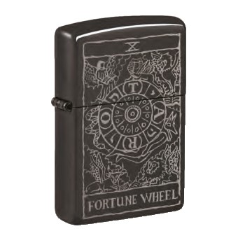 ZIPPO schwarz poliert Wheel of Fortune Design 60007166
